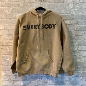 Everybody Logic Hooded Sweatshirt Tan
